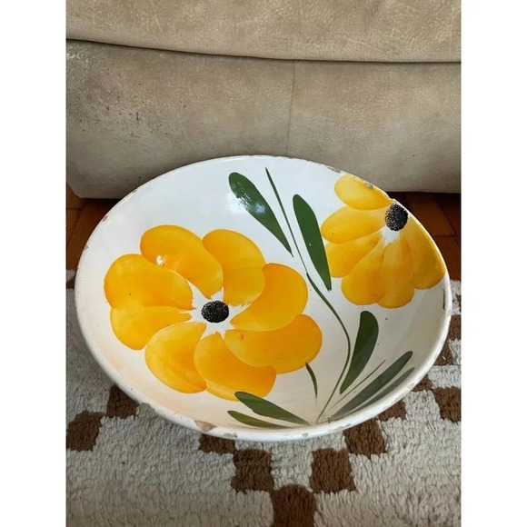Other - Italian Yellow Flower Bowl